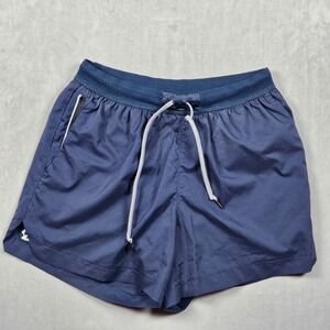 Rabbit Running Shorts Mens Small Blue Beach Break 5" Adjustable Pockets Wicking